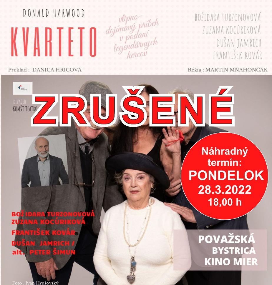 KVARTETO ZRUŠENÉ