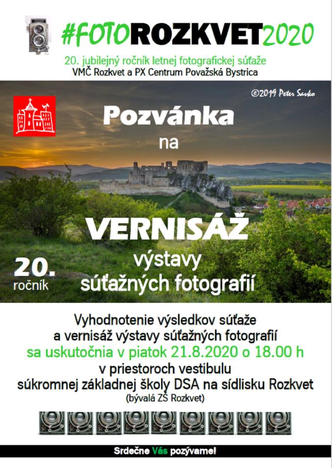 Vernisáž výstavy FOTOROZKVET 2020