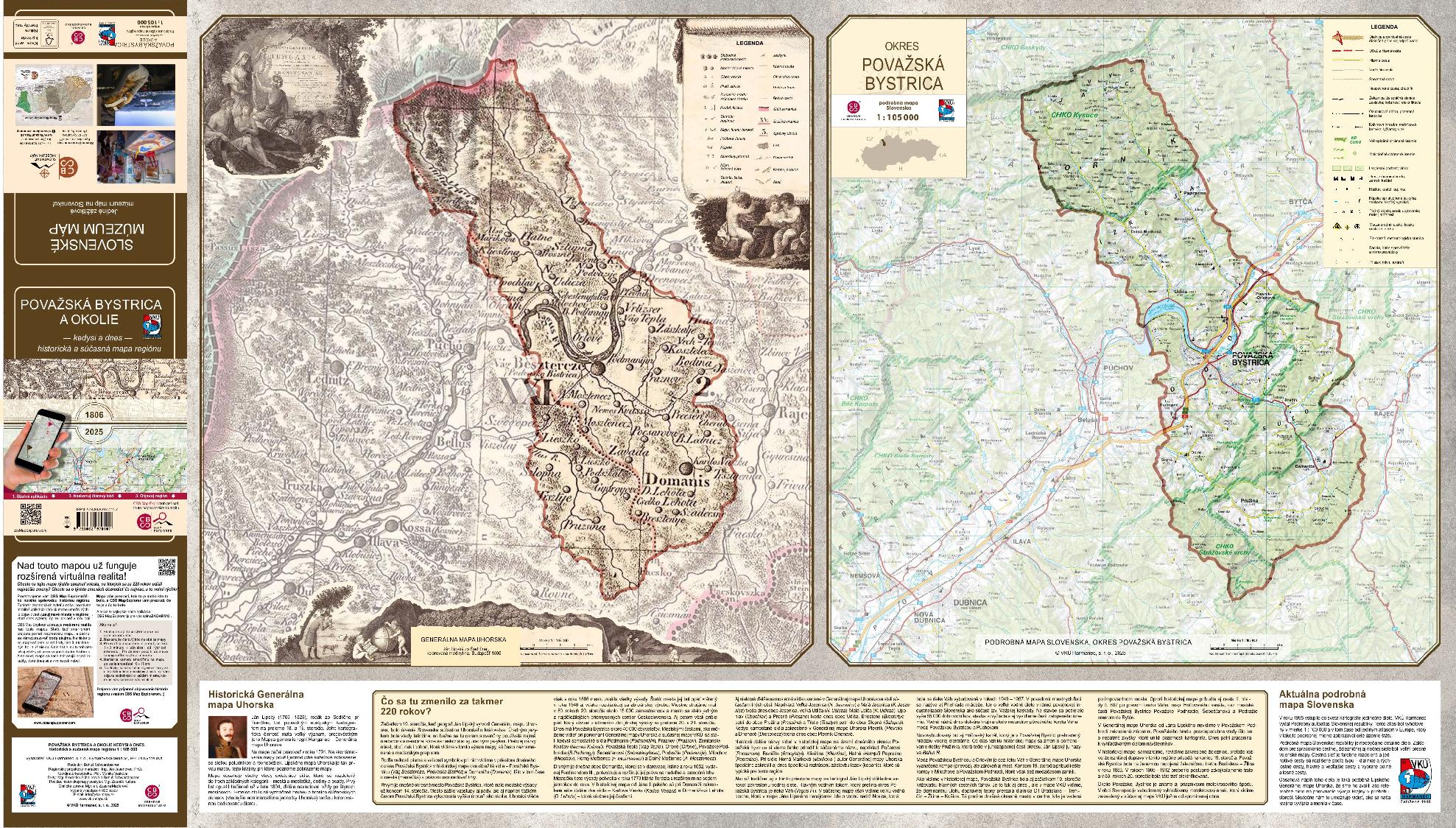 Historická porovnávacia mapa okresu Považská Bystrica