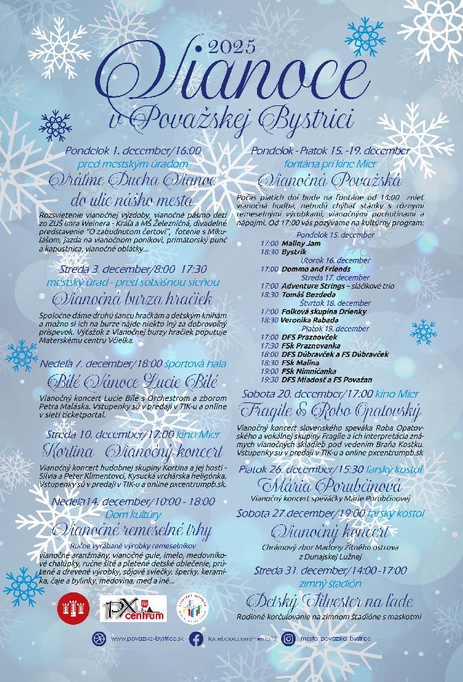 Vianoce 2025 v Považskej Bystrici