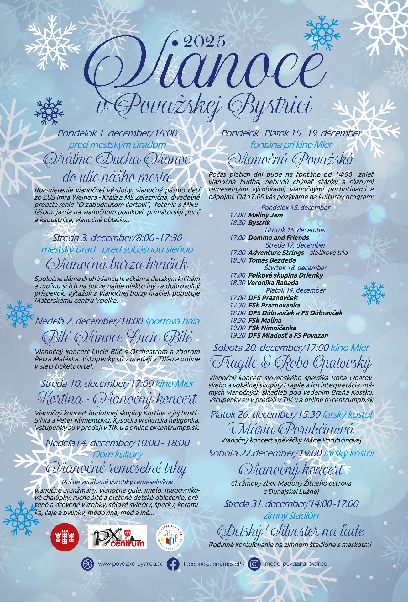 Vianoce 2025 v Považskej Bystrici